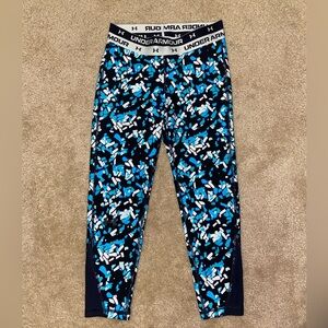 Under Armour Kids’ athletic leggings- EUC- size youth medium